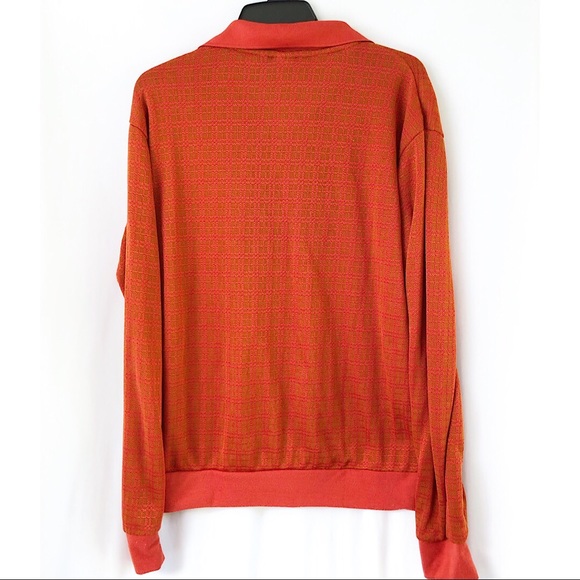 Haband Casual Joe | Shirts | Vtg Orange Polyester Disco Shirt Casual Joe Med | Poshmark